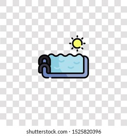 swimming pool icon sign and symbol. swimming pool color icon for website design and mobile app development. Simple Element from swimming pool collection for mobile concept and web apps icon.