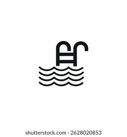 Swimming pool icon. Simple swimming pool icon for social media, app and web design. Vector illustration.