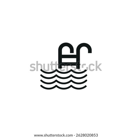 Swimming pool icon. Simple swimming pool icon for social media, app and web design. Vector illustration.