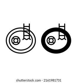 swimming pool icon. Suitable for website design, logo, app and UI. Based on the size of the icon in general, so it can be reduced.