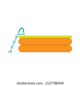 Swimming pool icon. Swim. Color silhouette. Side view. Vector simple flat graphic illustration. Isolated object on a white background. Isolate.