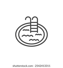 Swimming pool icon Symbol mark in filled style