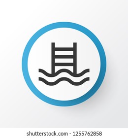 Swimming pool icon symbol. Premium quality isolated basin ladder element in trendy style.