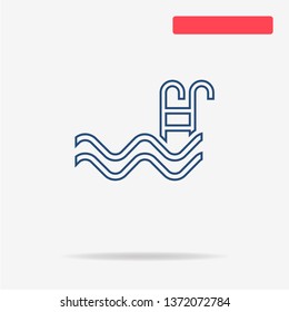 Swimming pool icon. Vector concept illustration for design.