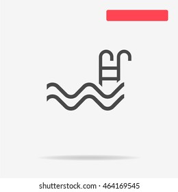 Swimming pool icon. Vector concept illustration for design.