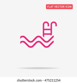 Swimming pool icon. Vector concept illustration for design.
