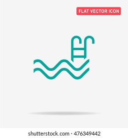 Swimming pool icon. Vector concept illustration for design.