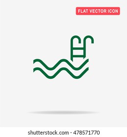 Swimming pool icon. Vector concept illustration for design.