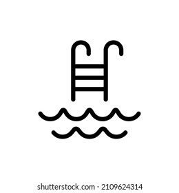 Swimming pool icon. Vector EPS 10. Isolated on white background.