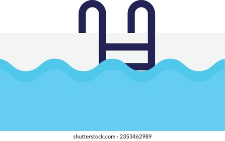 Icono de piscina Icono Vector Iluminación plana