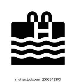 swimming pool icon. vector glyph icon for your website, mobile, presentation, and logo design.