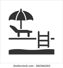 Schwimmbad-Symbol, Vektorgrafik