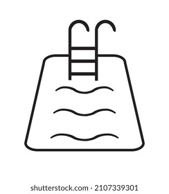 Swimming pool icon vector illustration on white background
