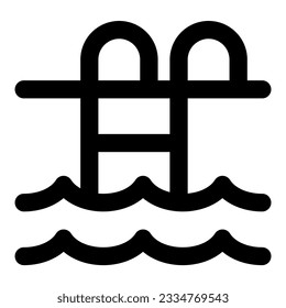 swimming pool icon vector illustration asset element
