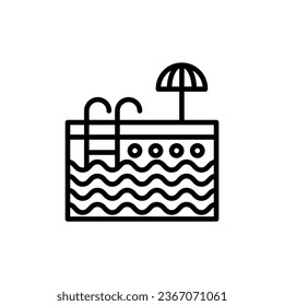 Swimming Pool icon in vector. Illustration