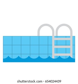 swimming pool icon vector illustration, isolated on white background