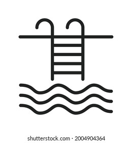 Swimming Pool icon vector image. Can also be used for Physical Fitness. Suitable for mobile apps, web apps and print media.