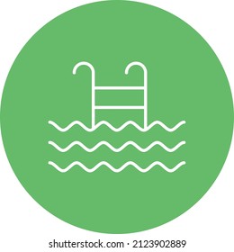 Imagen vectorial de icono de Piscina. También se puede usar para aplicaciones web, aplicaciones móviles y medios impresos.