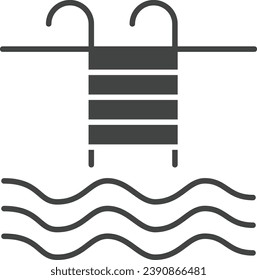 Swimming Pool icon vector image. Suitable for mobile application web application and print media.