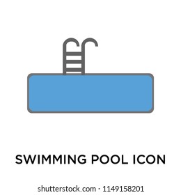 Swimming pool icon vector isolated on white background for your web and mobile app design, Swimming pool logo concept