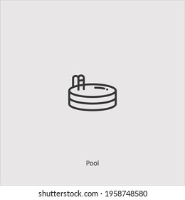 swimming pool icon vector isolated on white background