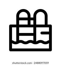 swimming pool icon. vector line icon for your website, mobile, presentation, and logo design.