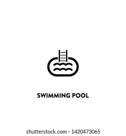 swimming pool icon vector. swimming pool sign on white background. swimming pool icon for web and app