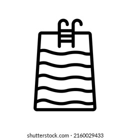 Vector de iconos de la piscina. Natación, deporte. estilo de icono de línea. Ilustración de diseño simple editable
