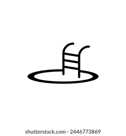 swimming pool icon vector. swimming pool symbol flat illustration on white background..eps