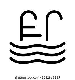 Swimming Pool Icon Vector Symbol Design Illustration