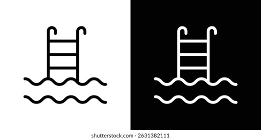 Swimming pool icon vector for web, computer and mobile apps