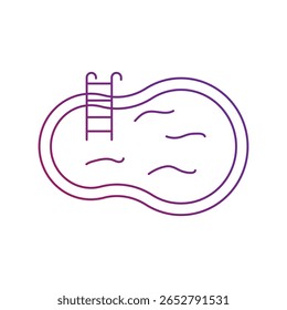 swimming pool icon with white background vector stock illustration