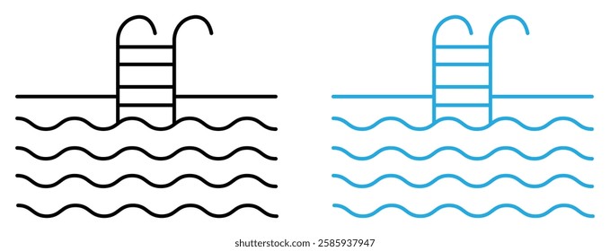 swimming pool icons, Simple, modern flat vector icon