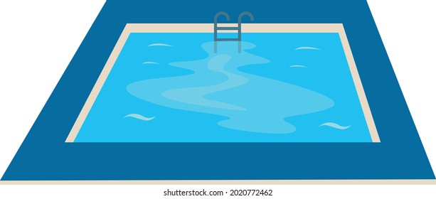 Swimming Pool Illustration. Large swimming pool for leisure