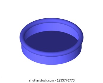Swimming pool. Isolated on white background. 3d Vector illustration. Isometric projection.