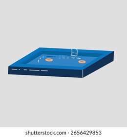 Piscina aislada en diseño de Vector blanco