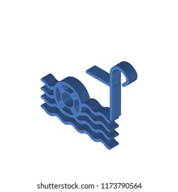 Swimming pool isometric left top view 3D icon