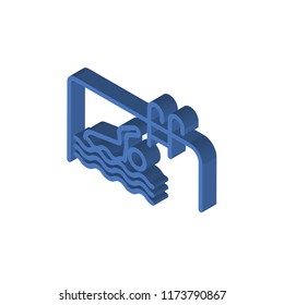Swimming pool isometric left top view 3D icon