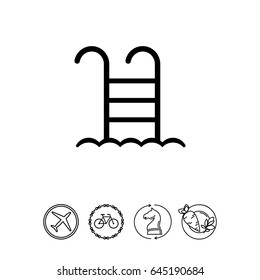 Swimming pool ladder