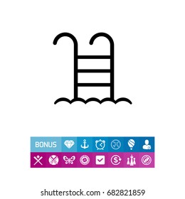 Swimming pool ladder