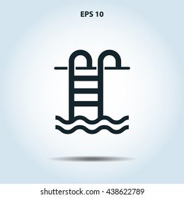 swimming pool ladder icon