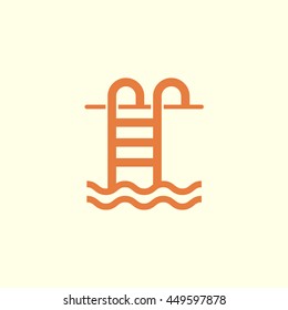 swimming pool ladder icon
