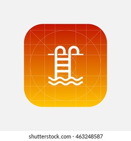 swimming pool ladder icon