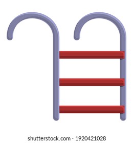 Swimming pool ladder icon. Cartoon of swimming pool ladder vector icon for web design isolated on white background