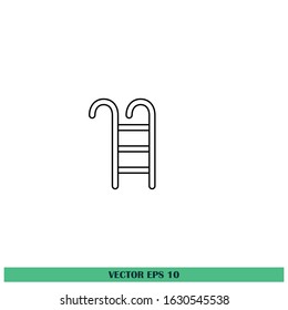 Swimming pool ladder icon design element vector eps10