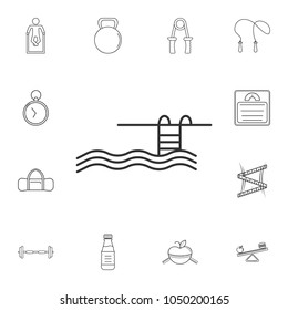 Swimming Pool Ladder  Icon. Detailed set of gym and fitness icons. Premium quality graphic design. One of the collection icons for websites, web design, mobile app on white background