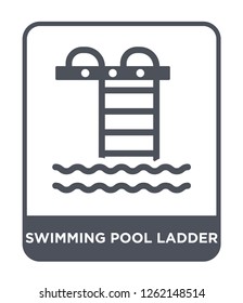 swimming pool ladder icon vector on white background, swimming pool ladder trendy filled icons from Summer collection, swimming pool ladder simple element illustration