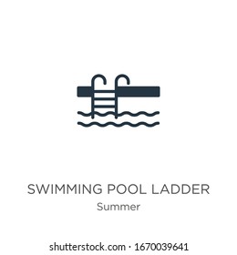 Swimming pool ladder icon vector. Trendy flat swimming pool ladder icon from summer collection isolated on white background. Vector illustration can be used for web and mobile graphic design, logo, 