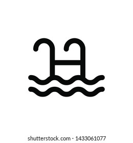 Swimming Pool Ladder vector icon - Shutterstock ID 1433061077
