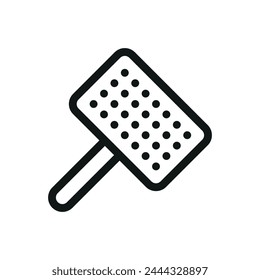 Swimming pool leaf net isolated icon, pool skimmer net vector symbol with editable stroke